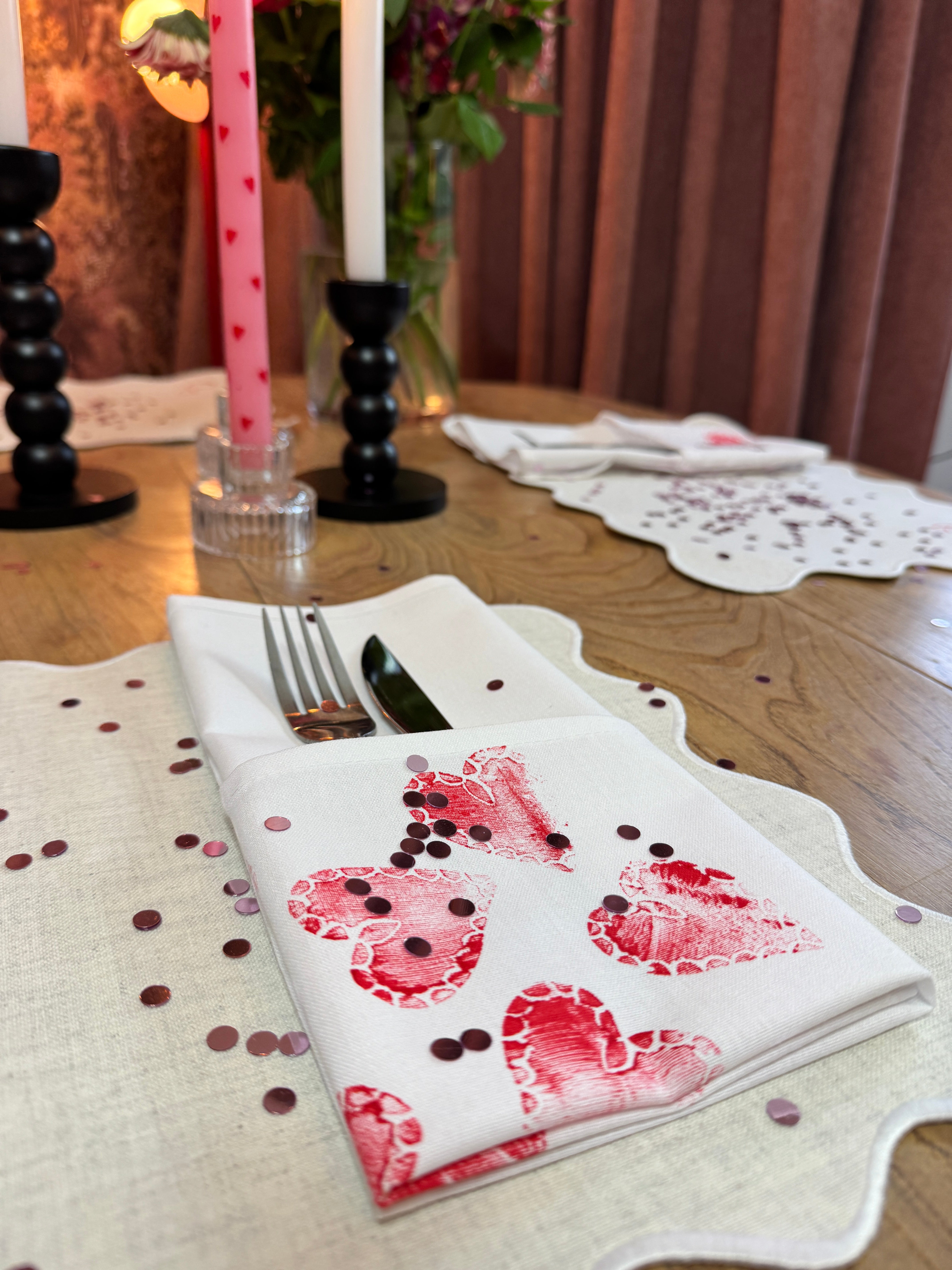 Create a Valentine's Tablescape with Fabric Paint