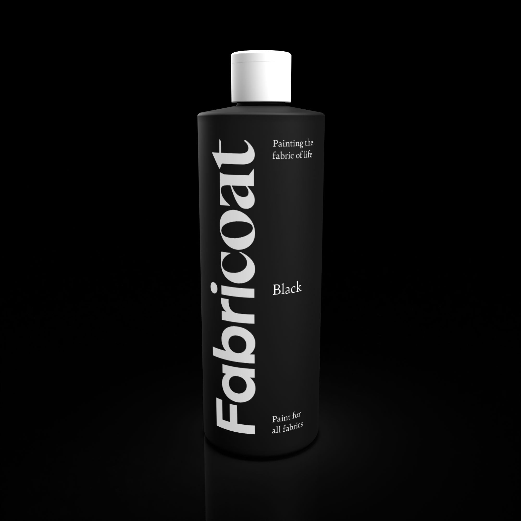 Fabricoat Black Fabric Paint 500ml Bottle