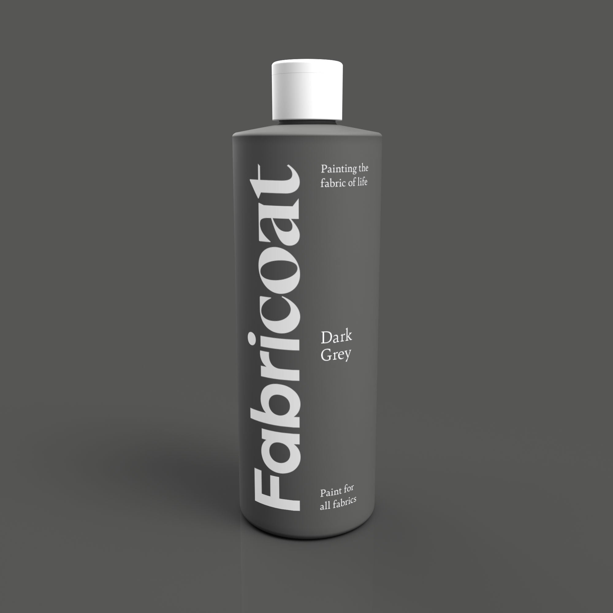 Fabricoat Dark Grey Fabric Paint 500ml Bottle