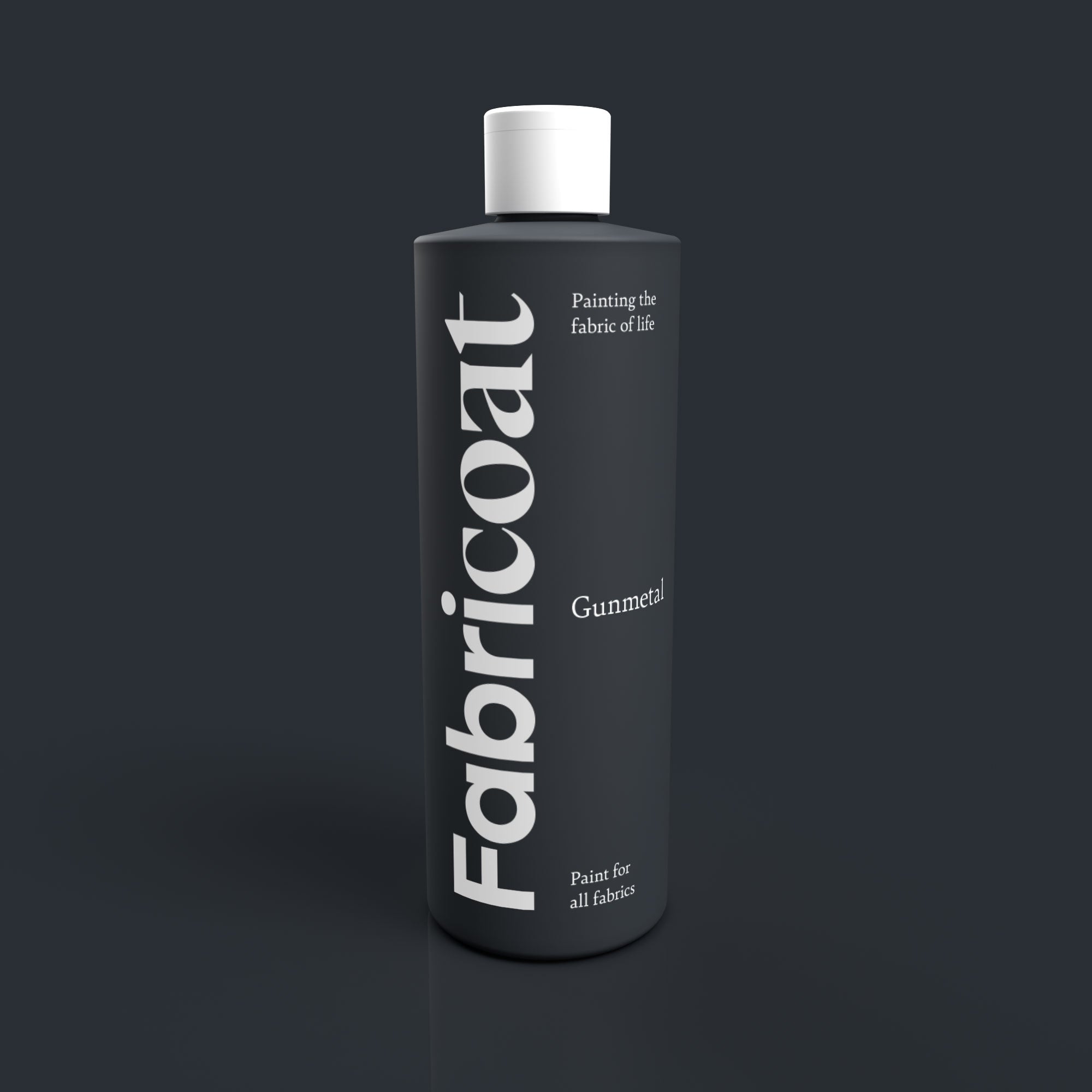 Fabricoat Gunmetal Grey Fabric Paint 500ml Bottle