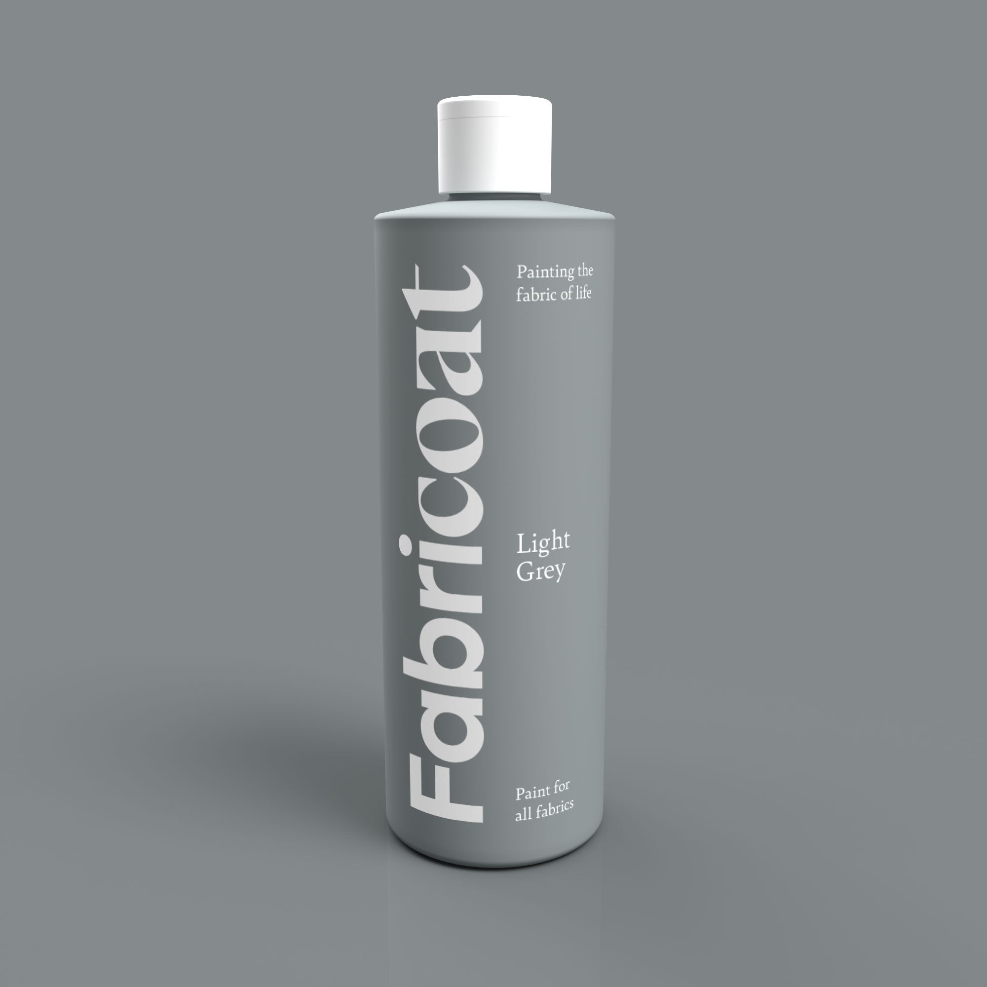 Fabricoat Light Grey Fabric Paint 500ml Bottle