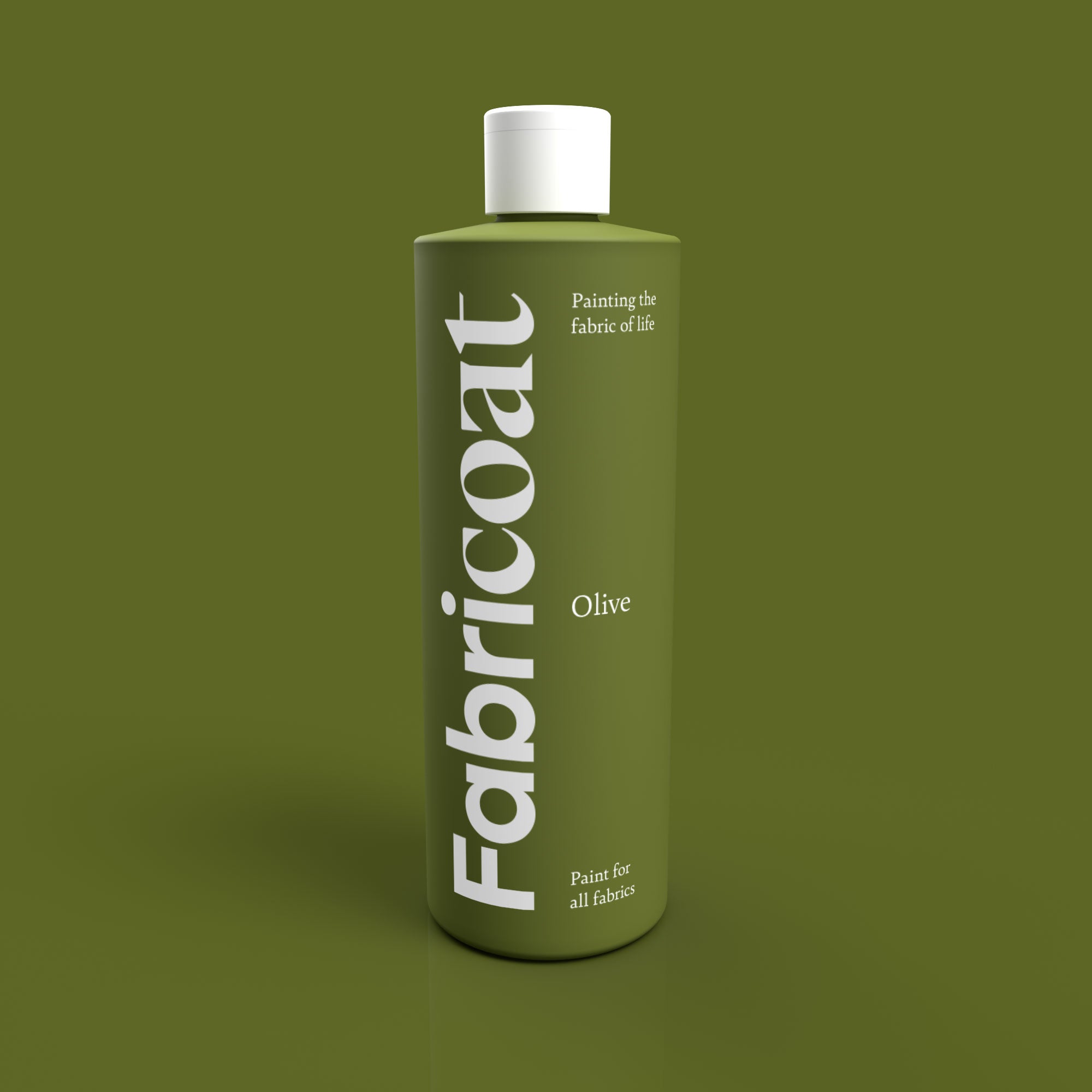 Fabricoat Olive Fabric Paint 500ml Bottle