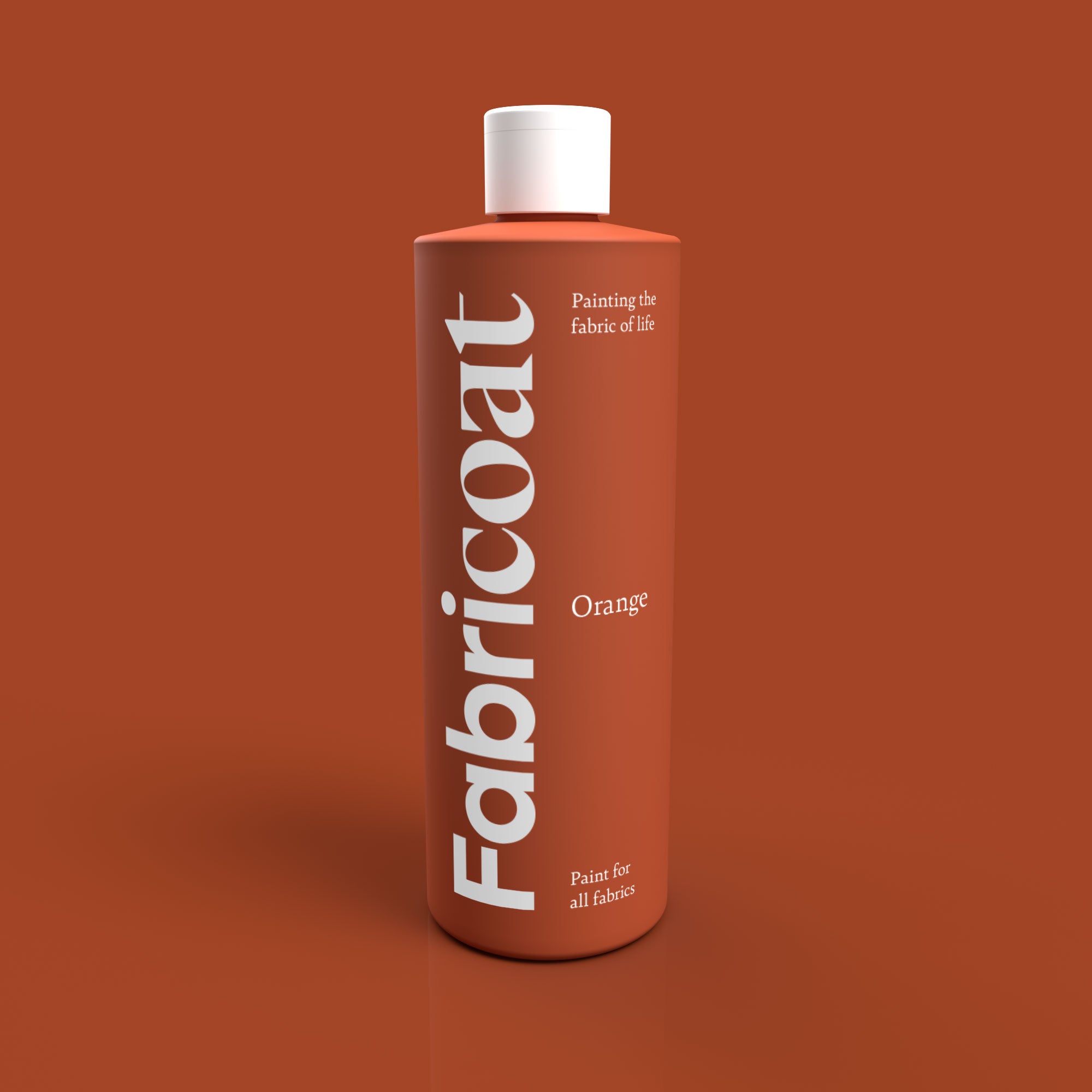Fabricoat Orange Fabric Paint 500ml Bottle